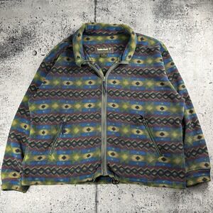 Vintage 90s Timberland Weathergear Fleece Jacket Men XL Aztec Southwestern USA